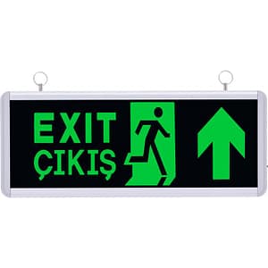 Çift Yönlü Acil Yönlendirme Armatürü Exit Çıkış Yukarı Ok