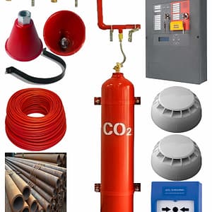 67 Lt 45 Kg Karbondioksit (CO2) Söndürme Sistemi Seti