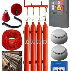 4x67 Lt 180 Kg Karbondioksit (CO2) Söndürme Sistemi Seti