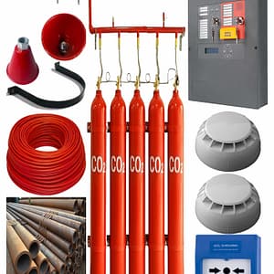 5x67 Lt 225 Kg Karbondioksit (CO2) Söndürme Sistemi Seti