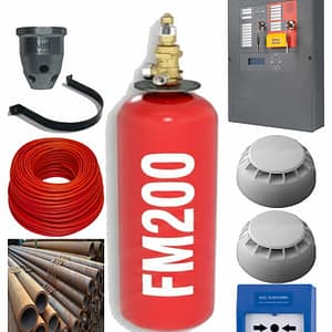 27 Lt 20 Kg FM200 (HFC 227-ea) Söndürme Sistemi Seti