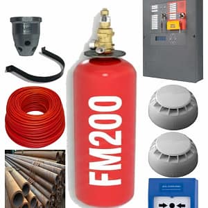 120 Lt 100 Kg FM200 (HFC 227-ea) Söndürme Sistemi Seti
