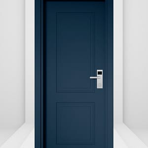 30 dk Yangına Dayanımlı Ahşap Oda Kapısı Premium Step Belize Mavi