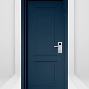 30 dk Yangına Dayanımlı Ahşap Oda Kapısı Premium Step Belize Mavi