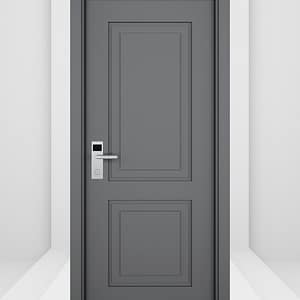30 dk Yangına Dayanımlı Ahşap Oda Kapısı Premium Step Haki Gri
