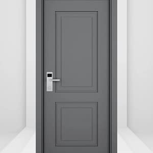 30 dk Yangına Dayanımlı Ahşap Oda Kapısı Premium Step Haki Gri