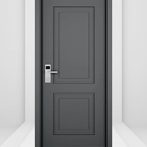 30 dk Yangına Dayanımlı Ahşap Oda Kapısı Premium Step Modern Antrasit